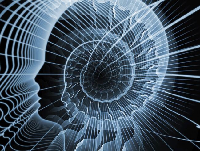 Saiba o que acontece com seu cérebro em uma sessão de REIKI silhueta de uma cabeça mostrando o campo biomagnético em uma sessão de reiki